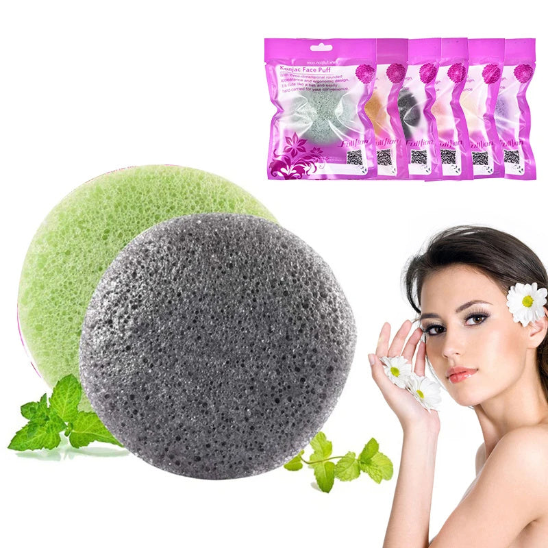 Natural Round Shape Konjac Sponge Face Cleaning Sponge Natural Round Shape Konjac Sponge Face Cleaning Sponge